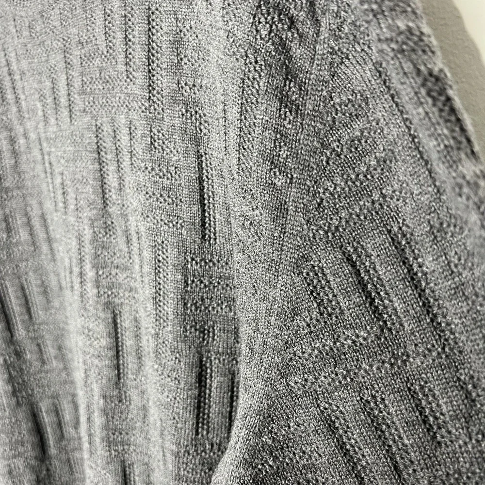 Ledbury Mens Extra Fine Merino Gray Cable Knit Made in Italy - Picture 9 of 10